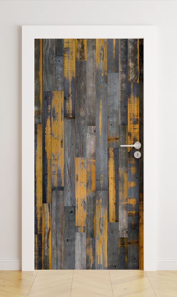 Dörrfolie - Rustikt trä / Självhäftande