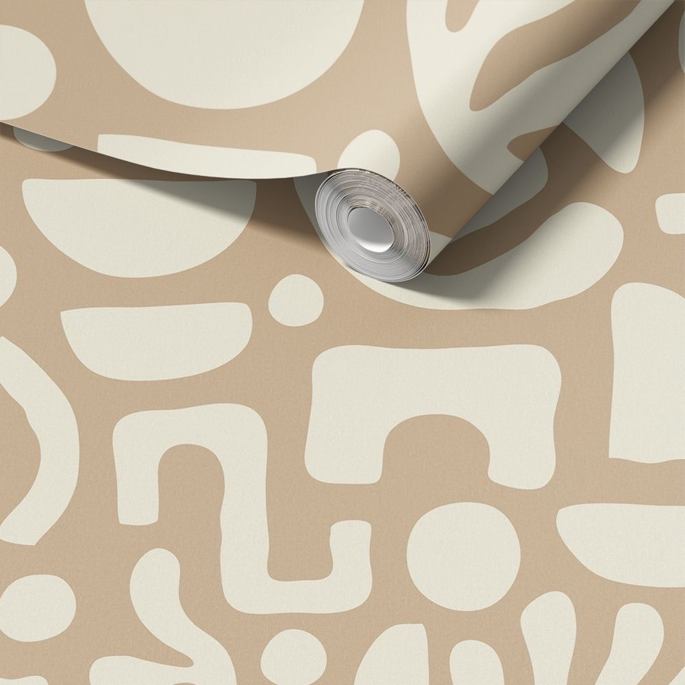 Dekorplast - Abstrakt Beige Mönster / Peel and Stick