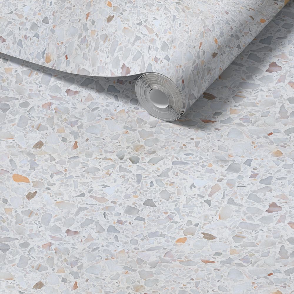 Kontaktplast i terrazzo-stil