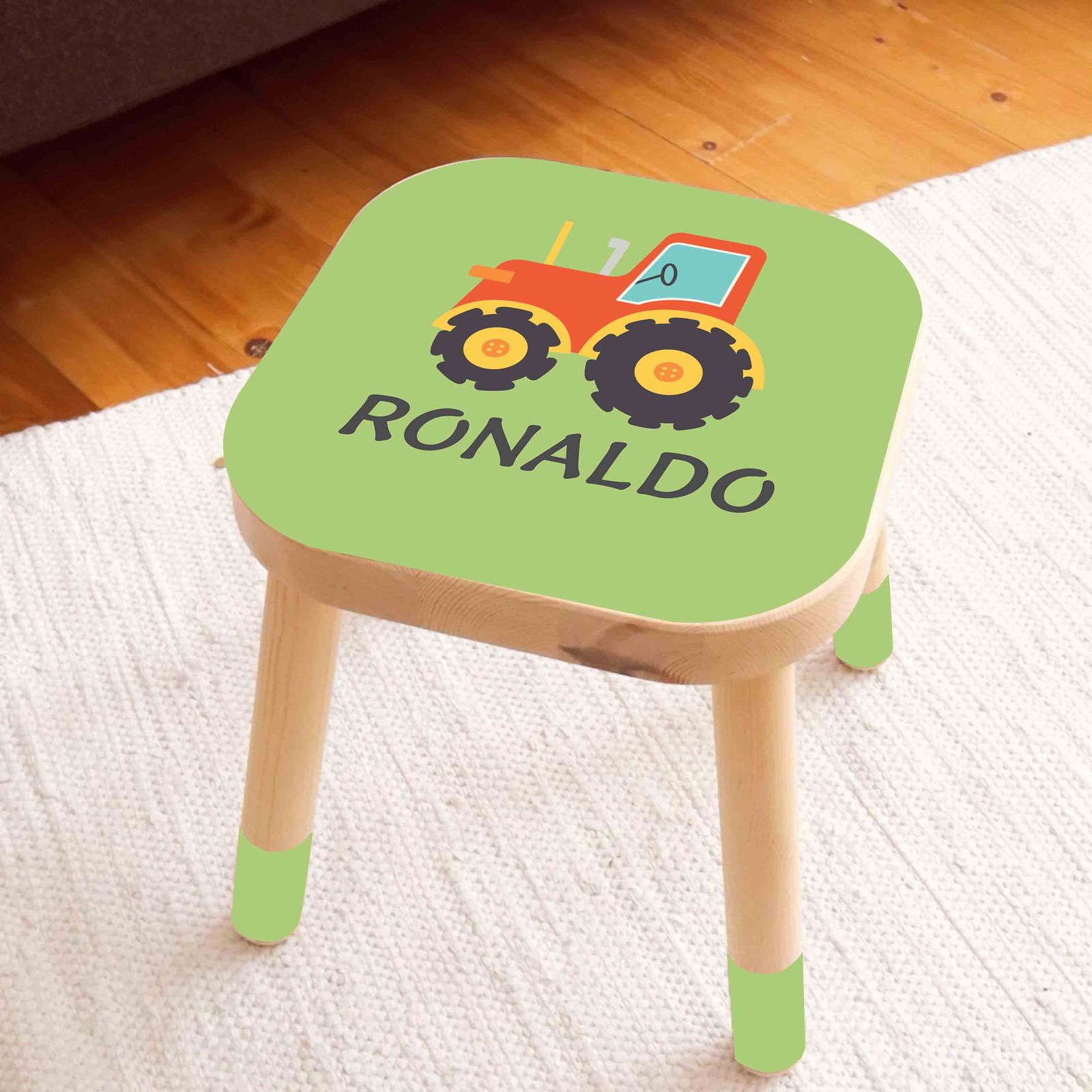 Självhäftande Sticker – Anpassad Flisat Pall Dekal / Traktor Design