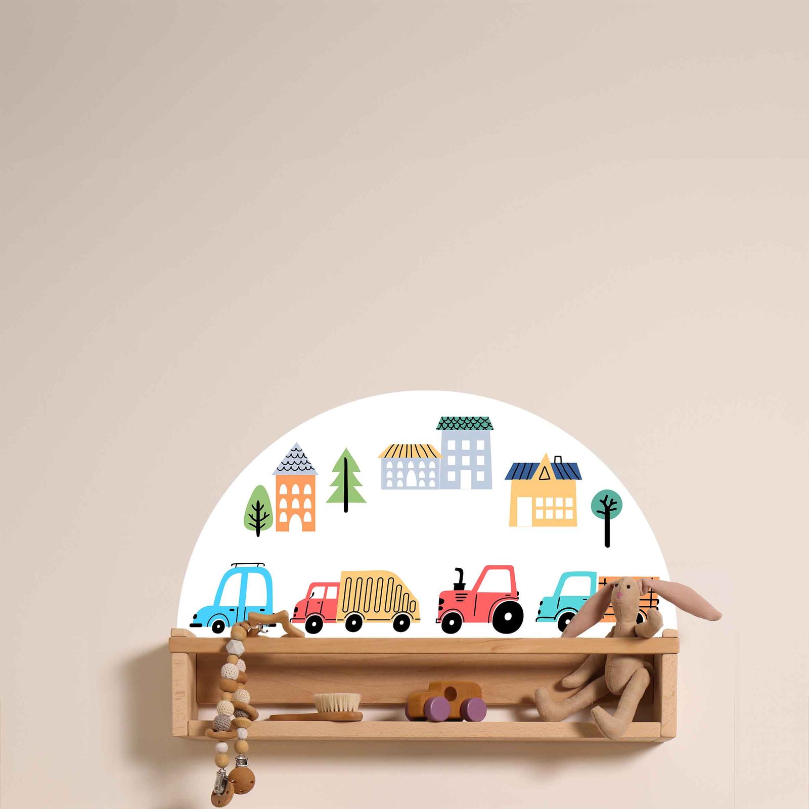 Självhäftande Dekal – Ikea Bilderhylla, Hylla Dekal / Färgglada Bilar Design