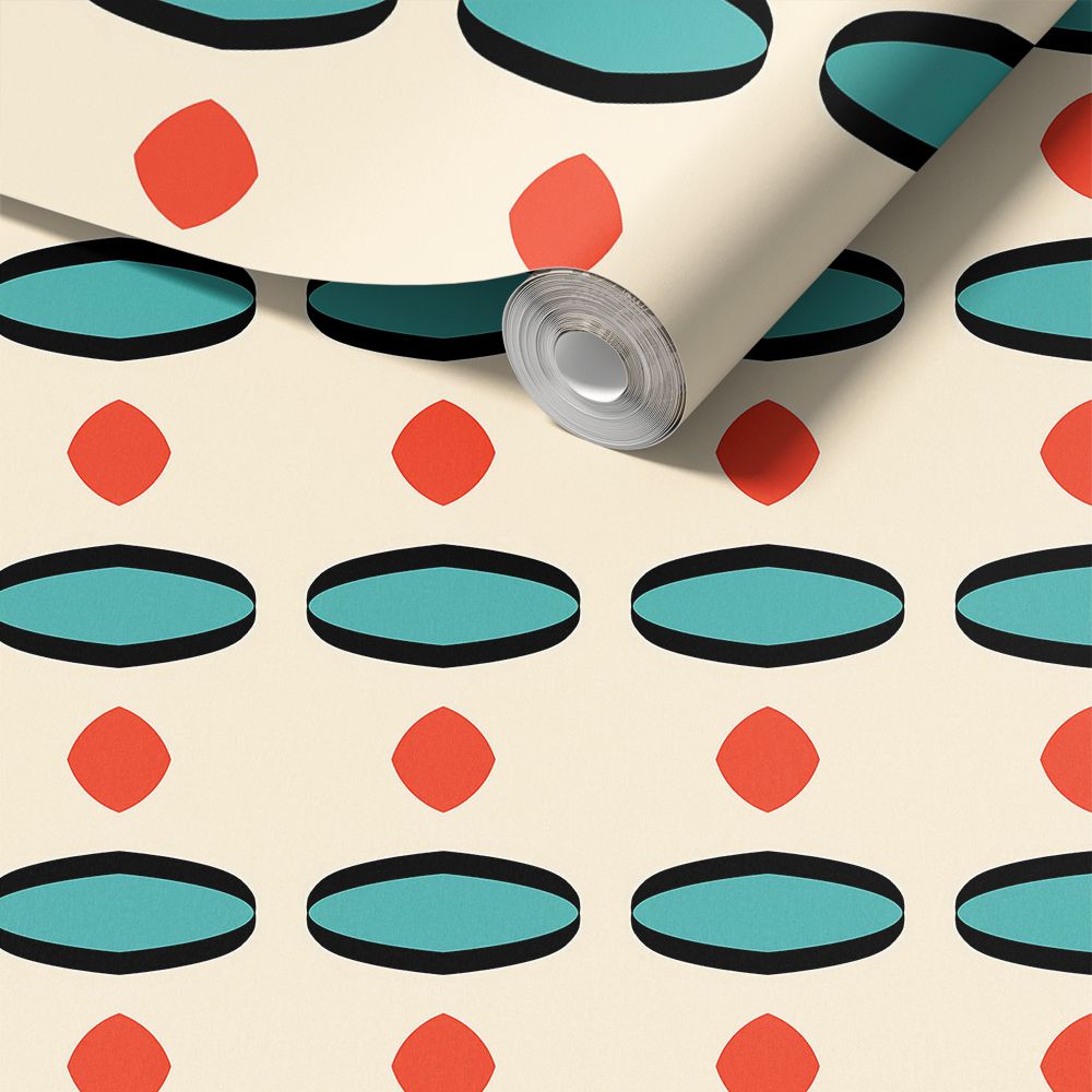 Dekorplast - Färgglad Geometrisk / Peel and Stick