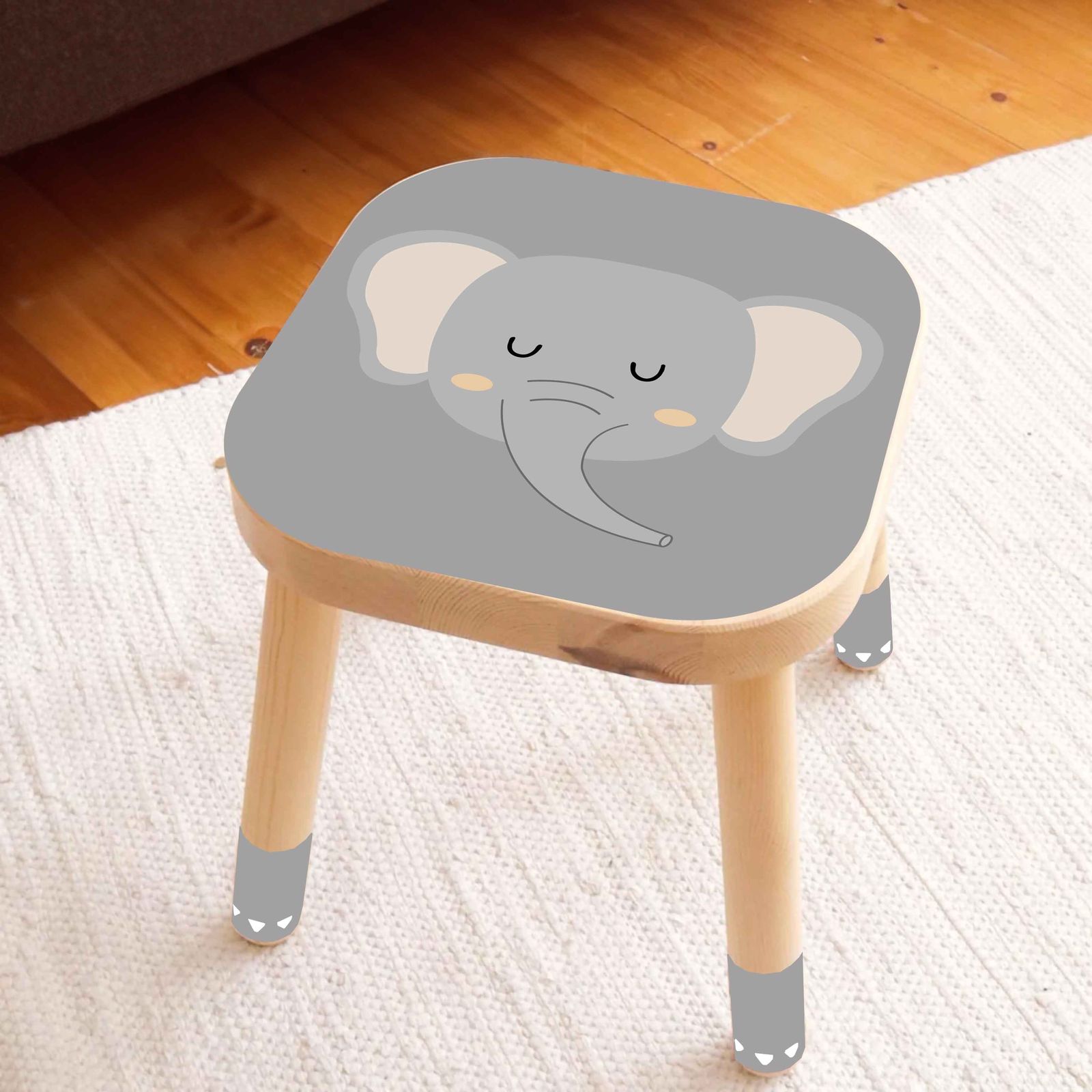 Självhäftande Klistermärke – Flisat Palldekal / Elefant Design