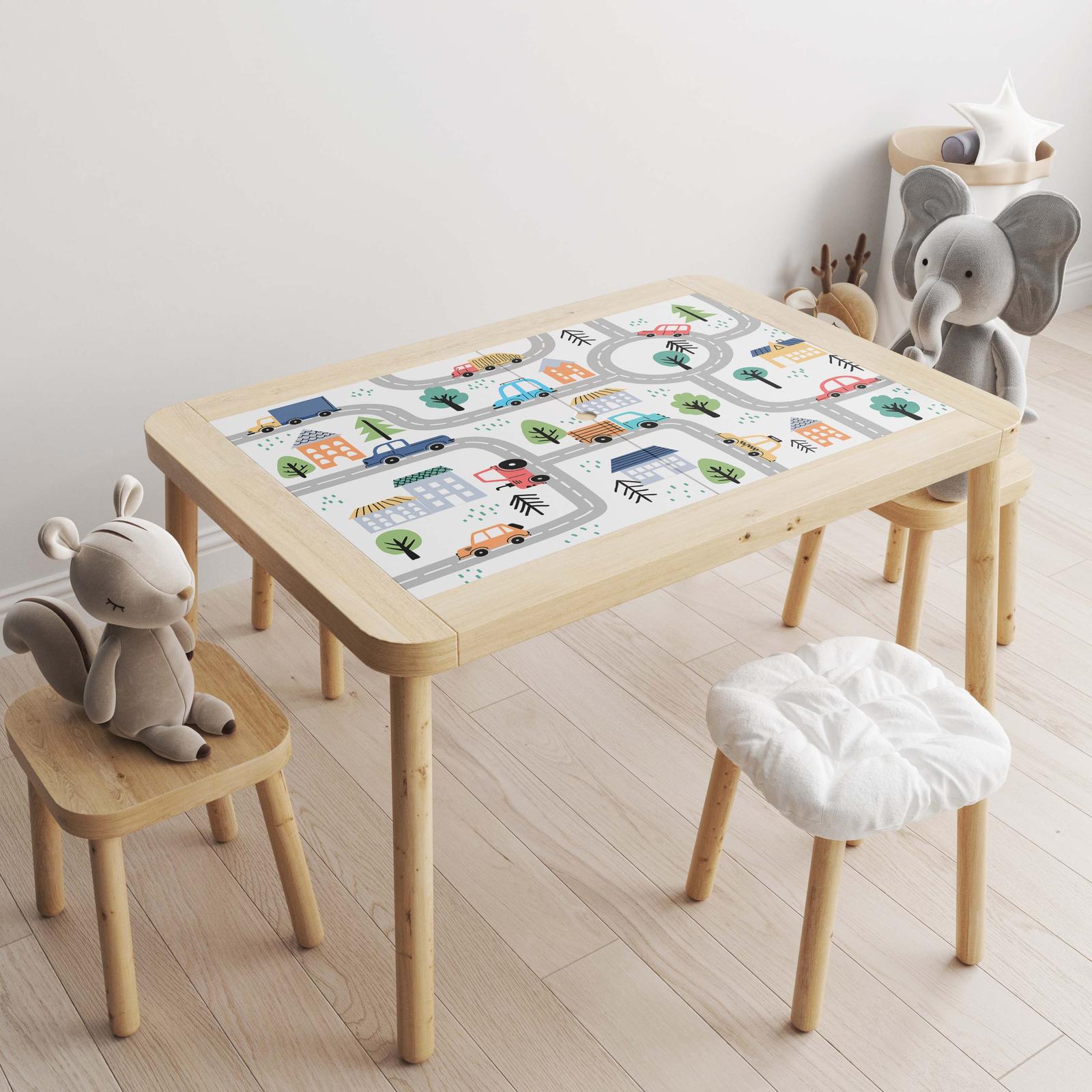 Självhäftande Klistermärke – Flisat Bord Dekal / Vägkarta Design