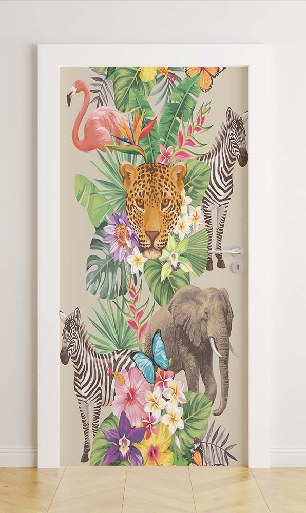 Dörrfolie - Jungle Safari / Peel and Stick