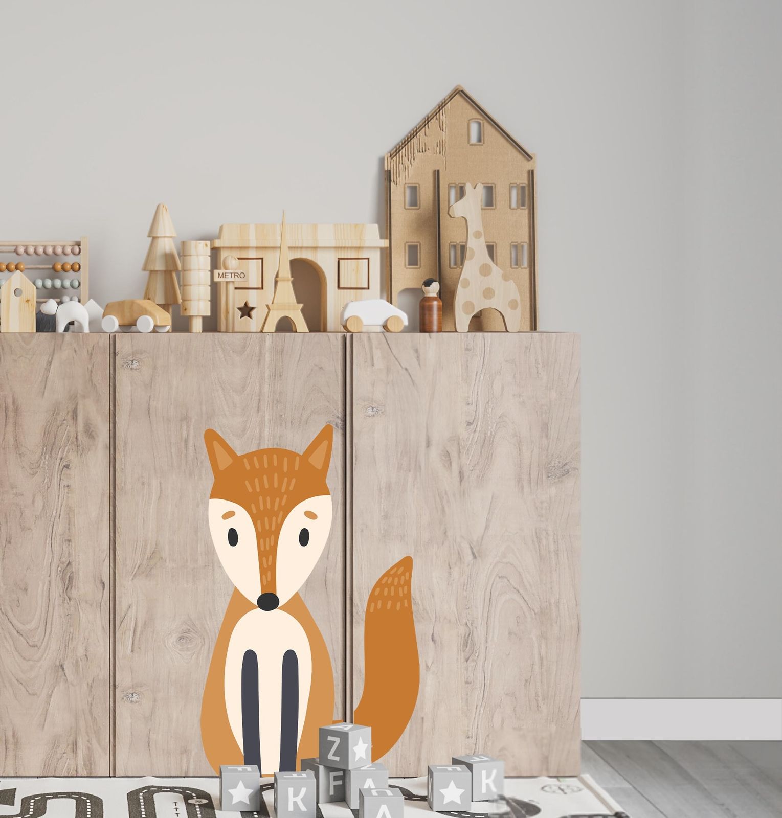 Självhäftande Klistermärke – Ivar Skåp Dekal / Räv Design