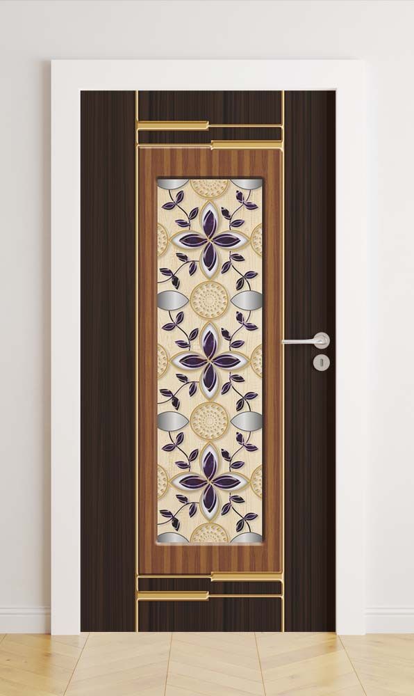 Dörrfolie - Blommig Träpanel / Peel and Stick