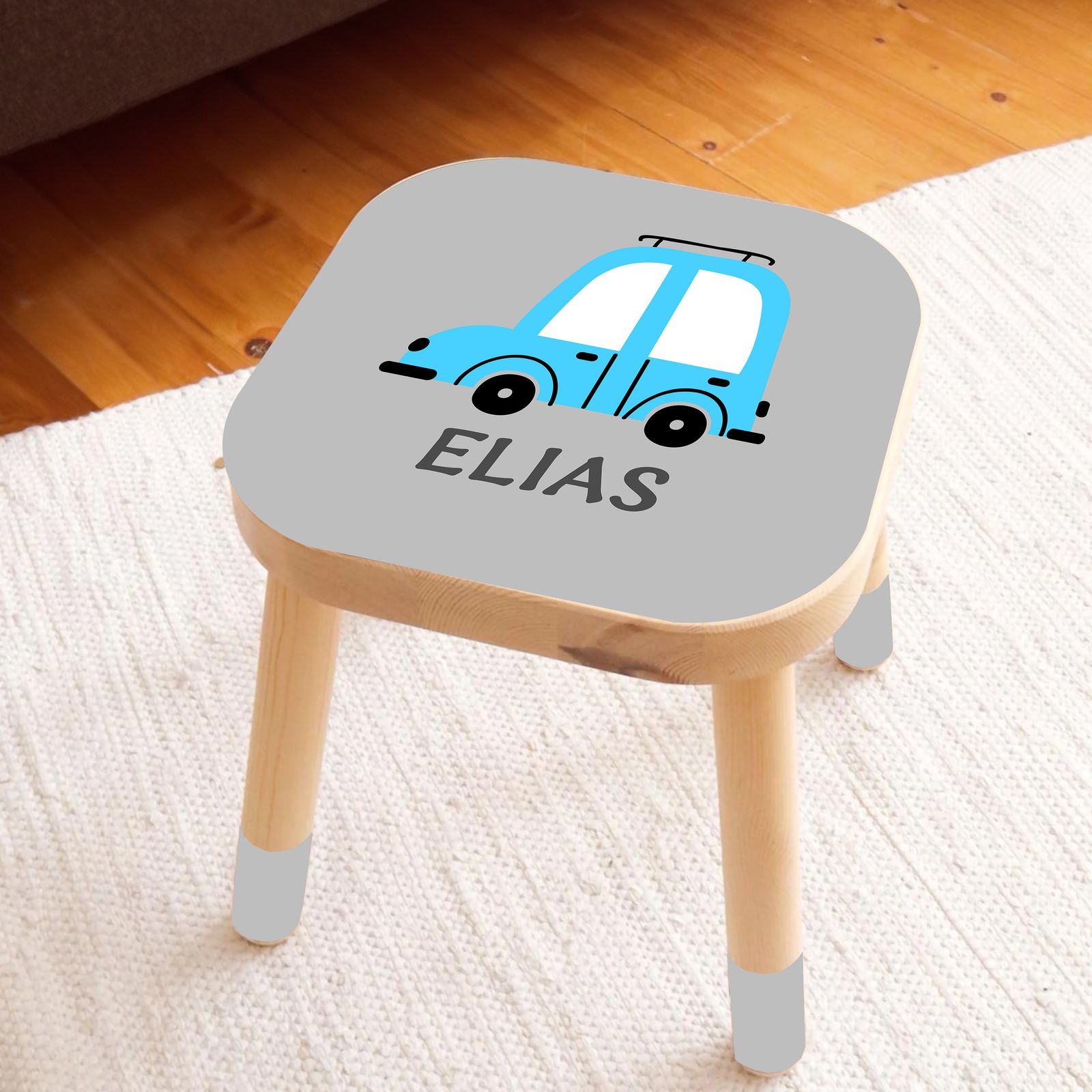 Självhäftande Dekal – Anpassad Flisat Pall Dekal / Blå Bil Design