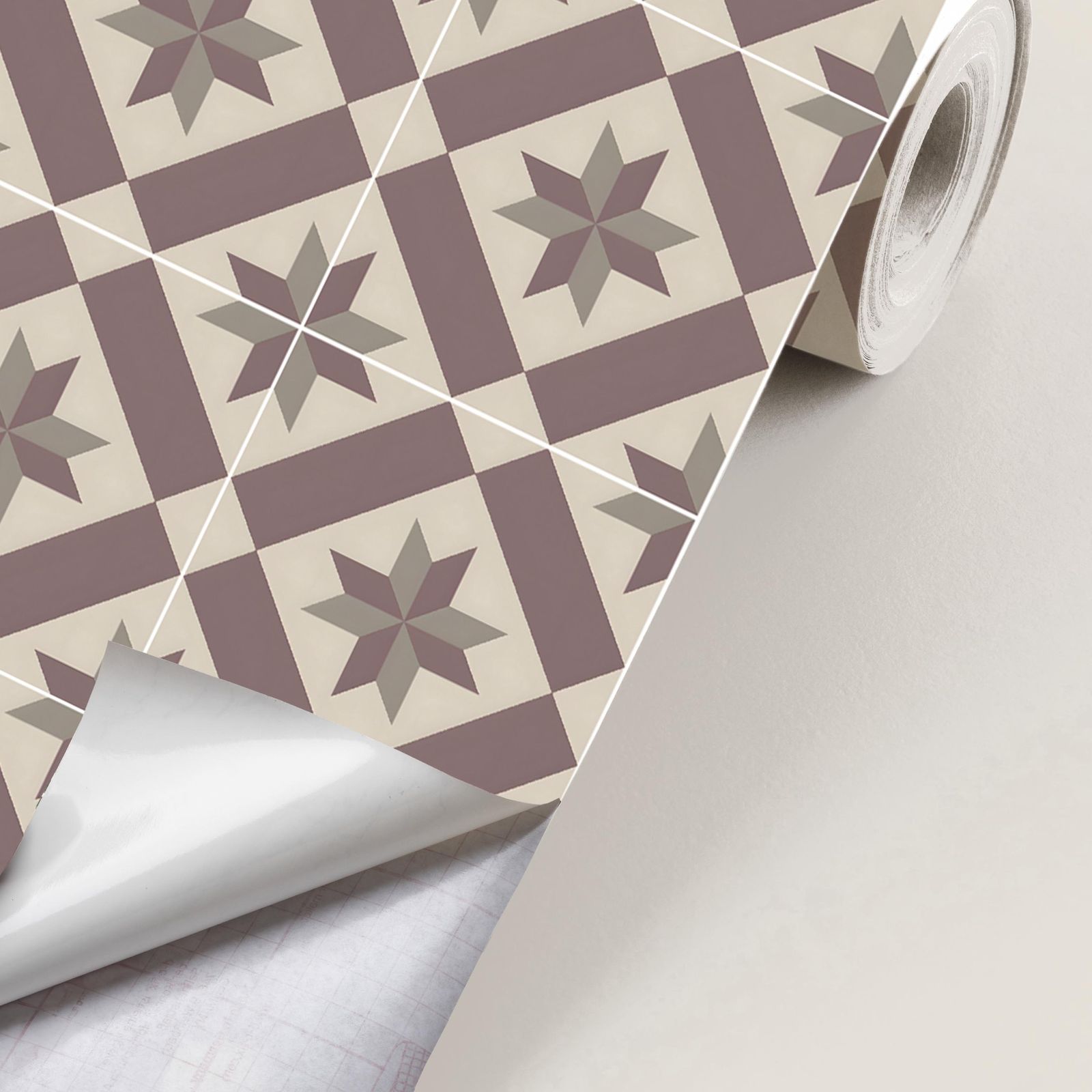 Dekorplast - Geometrisk Kakel Design / Peel and Stick