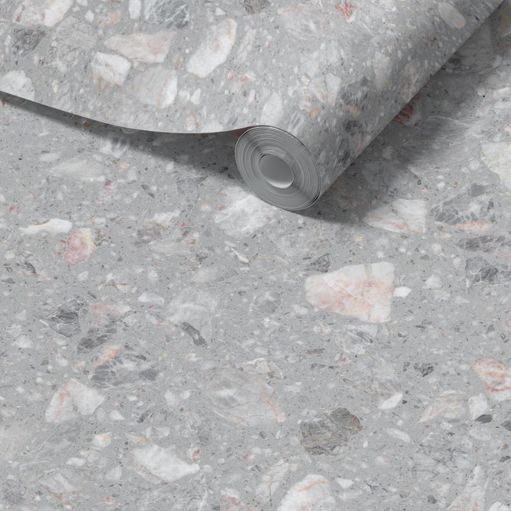 Terrazzo grå dekorplast