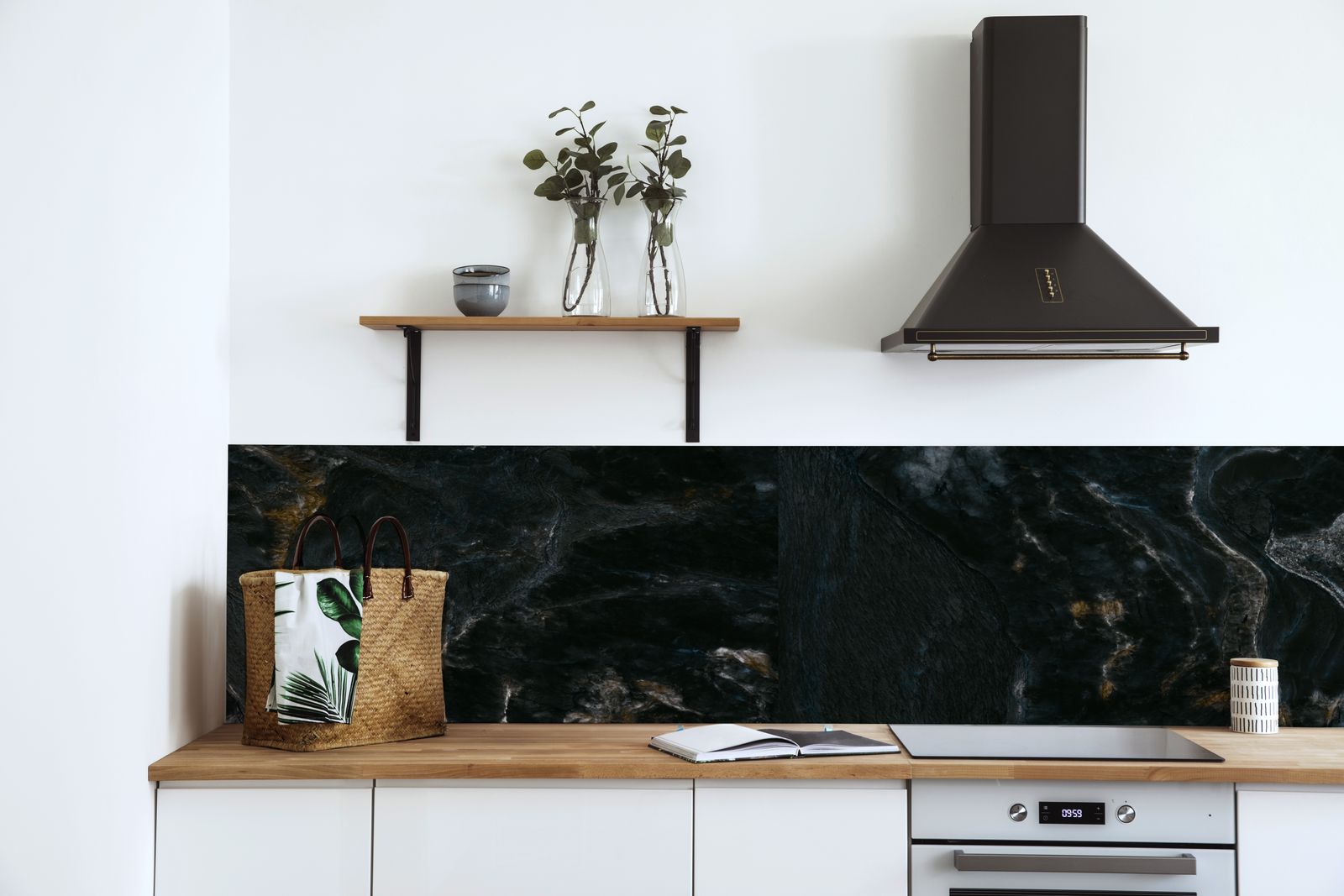 Elegant Svart Marmor Dekorplast
