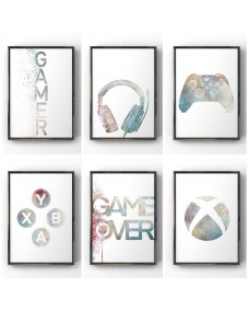 Affischer - Spel / Spelare / Set med 6
