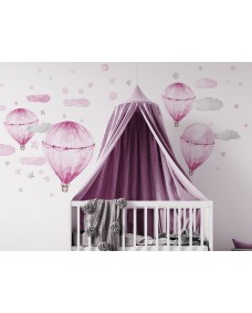 Väggklistermärken - Luftballong / Rosa Pastell 