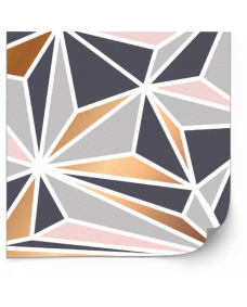 Kakelklistermärke - Geometrisk bakgrund med färgglada trianglar / 24 st
