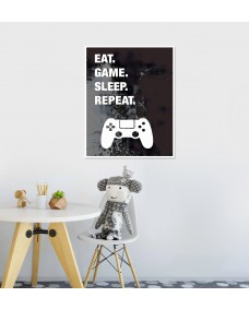 Affisch - Spel / EAT GAME SLEEP REPEAT