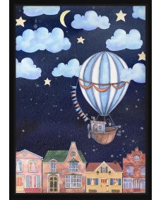 Affisch - Luftballong på himlen