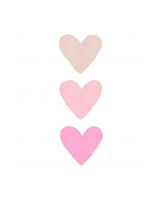 Affisch - Hjärtan / Rosa