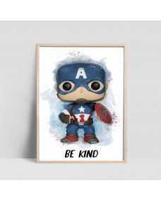 Poster - Captain America / BE KIND