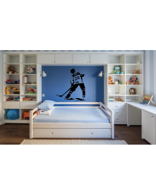 Väggdekal - Ishockeyspelare / Personlig / Genomskinlig