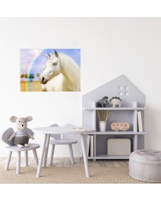 Affisch - Vit häst