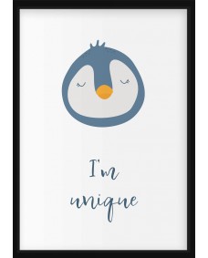 Affisch - Porträtt av pingvin