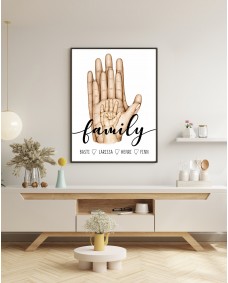 Affisch - Familjehänder / Personlig