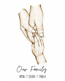 Affisch - Familjehänder / Personlig / Stil #1