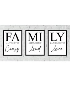 Posters - FAMILY / Set om 3