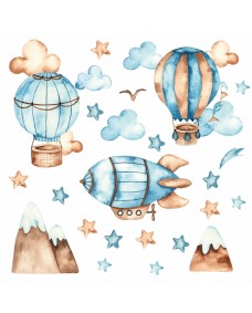 Väggdekal - Luftballong