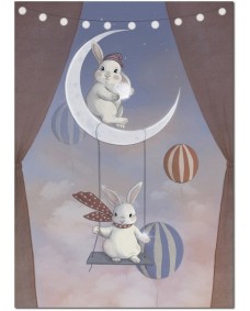 Posters - Kaniner på månen