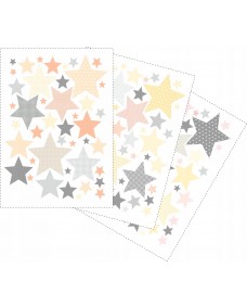 Väggdekal - Stjärnor / Gult mönster