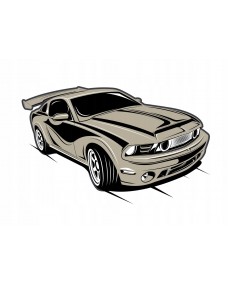 Väggdekal - Ford Mustang Sportbil