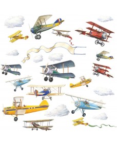 Väggdekal - Vintage flygplan