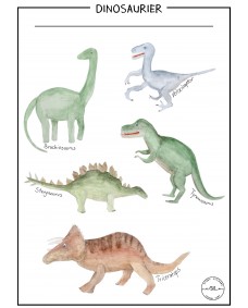 Affisch - Dinosaurier