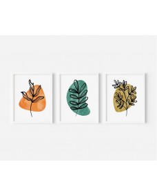 Posters - Abstrakt botanisk/set med 3