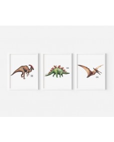 Posters - Dinosaurie / set med 3
