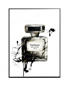 Poster - B&W parfymflaska / platt packad