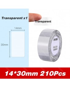 Niimbot-etikett för D101/110 / 14 x 30 mm, 210 st / Transparent