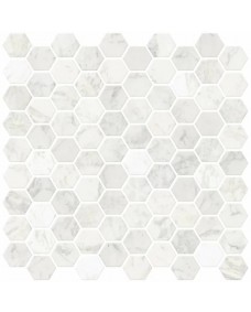 Kakelklistermärke - Hexagon Peel and Stick Kakel / Vit / 24 st
