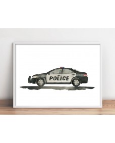 Poster - Polis bil