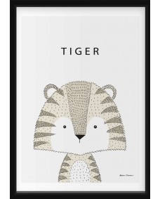 POSTER - Tiger med text