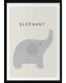 POSTER - Elefant med text