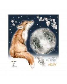 Väggdekal - Mr Fox God natt