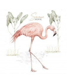 Väggdekal - Flamingo