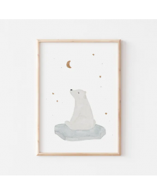 Poster - Djur i snön / Isbjörn