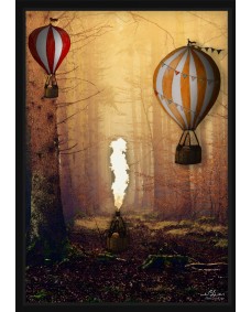 Affisch - Luftballonger i skogen