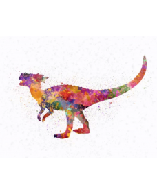 POSTER - Dino siluett Parasaurolophus