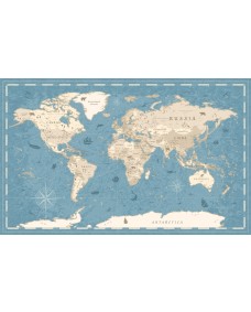 Affisch - Världskarta
