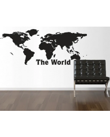 Väggdekal - Världskarta