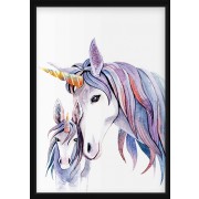 POSTER - Akvarell Unicorn